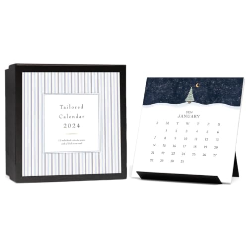 Karen Adams Tailored 2024 Desk Calendar 12 Month January 2024 - December 2024