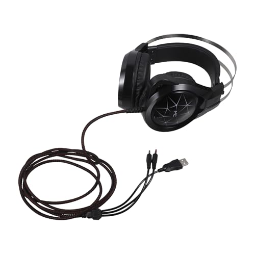 Angoily 1pc Microphone Computer Headset Gaming Earpiece Gaming Headset Headphone with Light Gaming Headphone Glowing Headset Game Headset Computer Headphone Game Headphone Luminous Headset