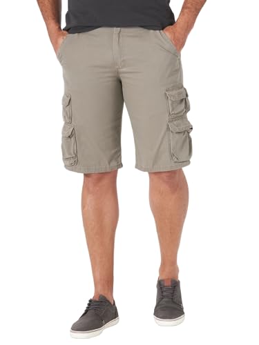 Wrangler Authentics Men's Premium Twill Cargo Short, Grey, 36