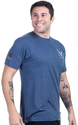 U.S. Air Force | Licensed United States Airforce Tee Shirt, USAF Airman Veteran Military T-Shirt for Men Women-(Navy Men,M)