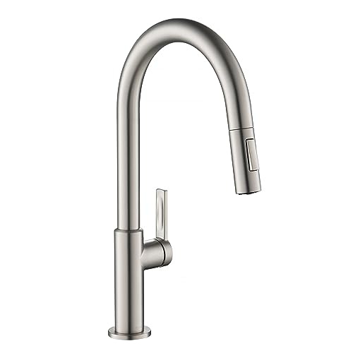 Kraus KPF-2820SFS Oletto Single Handle Pull-Down Kitchen Faucet, 17 Inch, Spot Free Stainless Steel