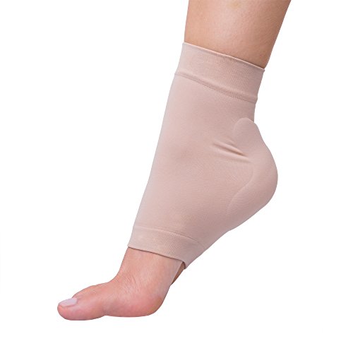 ZenToes Achilles Tendon Heel Protector Compression Padded Sleeve Socks for Bursitis, Tendonitis, Tenderness - 1 Pair