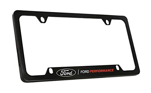 License Frame Inc. Ford Performance Wordmark Black Coated Metal License Plate Frame Holder