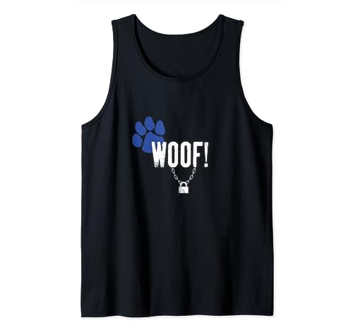 Woof! Paw Print And Lock Gay Human Puppy Play Fetish Tank Top