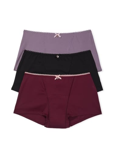 Victoria's Secret Period Boyshort Underwear, Body By Victoria, Dried Lavendar, 3 Pack (M)