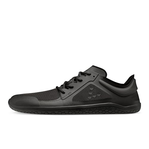 Vivobarefoot Primus Lite III, Mens Vegan Light Breathable Shoe with Barefoot Sole Obsidian