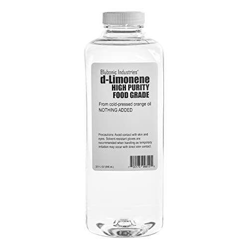 Blubonic d-Limonene HP (Highest Purity) Food Grade, 32 fl oz, Limonene, Solvent, Degreaser, Medicinal, Quart