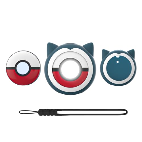 ECHZOVE Protective Case for Pokémon GO Plus + 2023, Soft Silicone Cover Case for Poke GO Plus with Wrist Strap - Blue