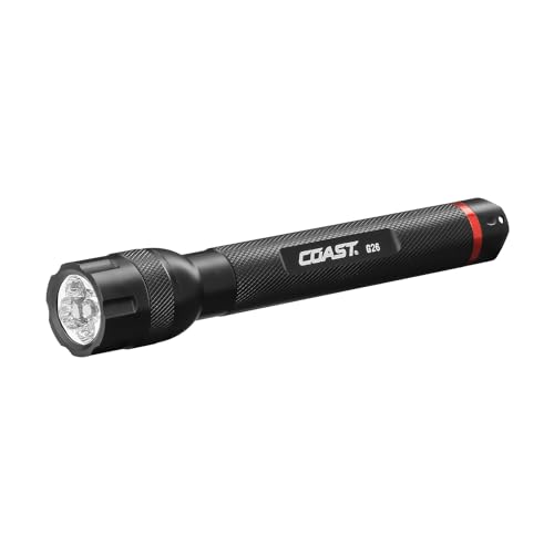 Coast G26 415 Lumen Bulls-Eye Spot Beam LED Flashlight, Batteries Included