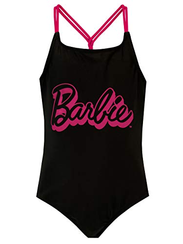 Barbie Swimsuit for Girls I Girl Bathing Suit I Official Merchandise Black Size 6