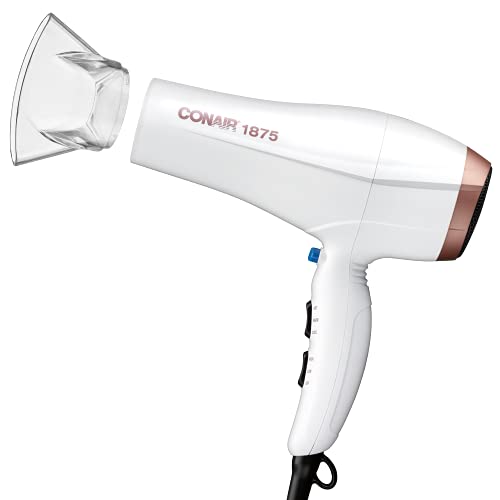 Conair Double Ceramic Hair Dryer | Blow Dryer with Ionic Conditioning | Includes Concentrator