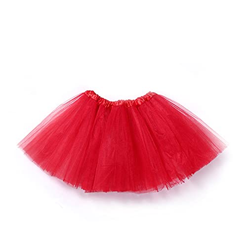 Red Tutu Skirt Women's Athletic Tutus 5-Layered Tulle Skirts Costumes Skirts