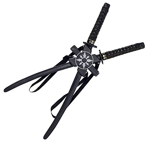 amscan Plastic Double Ninja Swords Halloween Costume Accessory, Adults and Teens, 29'