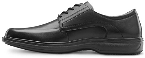 Dr. Comfort Classic Mens Therapeutic Shoes-Extra Depth-Leather Diabetic Dress Shoe with Lace and Gel Inserts: Black 11.5 X-Wide (3E/4E)