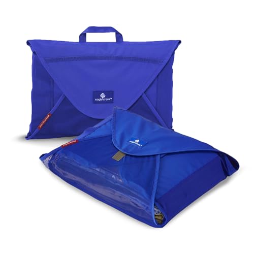 Eagle Creek Pack-It Original Garment Folder M - Travel Garment Bags for Travel with Wrinkle-Free Folding Board and Compression Wings to Maximize Luggage Space, Blue Sea - Medium