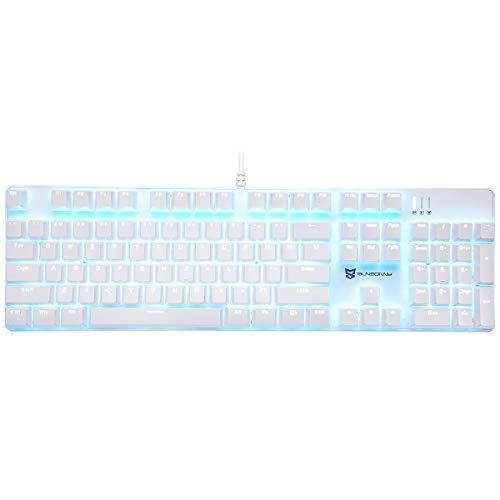 Merdia Mechanical Keyboard Gaming Keyboard | Brown Switch Ice Blue Backlit Keyboard | 104 Keys US Layout | Wired Gaming Keyboard | Hot Swappable Mechanical Keyboard | PC Gaming Keyboards