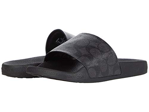 Coach Women's Udele Slide Charcoal/Black Mixed Material 10 M