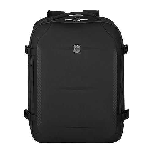 Victorinox Crosslight Boarding Bag - Lightweight Laptop Backpack for Traveling Essentials - Sleek Business Backpack Made from Recycled Materials - Black