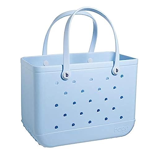 BOGG BAG Original X Large Waterproof Washable Tip Proof Durable Open Tote for the Beach Boat Pool Sports 19x15x9.5 - Lightweight Cute Tote Bag - Durable Rubber Bags For Women - Patented Design