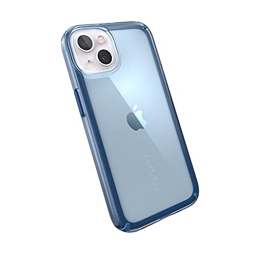 Speck MagSafe Case for iPhone 13 - Drop & Camera Protection, Clear Phone Case, Wireless Charging Compatible, Fits All 6.1 Inch Models - Glass Navy /Winter Navy