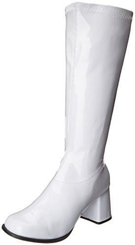 Ellie Shoes Women's Gogo Boot, White, 10 M US