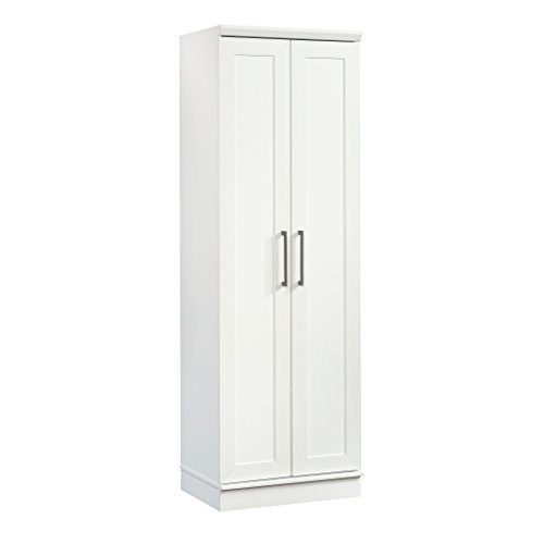 Sauder HomePlus Storage Pantry cabinets, L: 23.31' x W: 17.01' x H: 70.91', Soft White finish