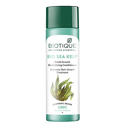 Biotique Bio Sea Kelp Fresh growth Revitalizing Conditioner 120ml I 4.05 Oz. I Intensive Hair Growth Treatment I Promotes Thicker Growth