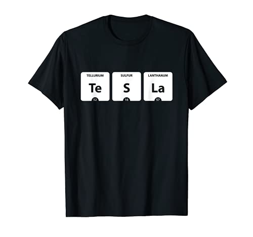 TESLA coil Periodic Table of Elements Te-S-La T-Shirt