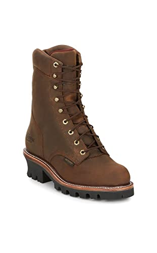 Chippewa 59408 SUPER DNA 400g Insulated Logger Boots, Brown, 10.5