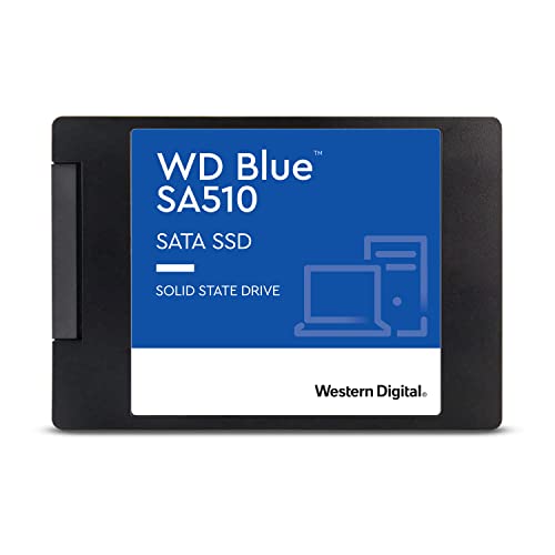 Western Digital 1TB WD Blue SA510 SATA Internal Solid State Drive SSD - SATA III 6 Gb/s, 2.5'/7mm, Up to 560 MB/s - WDS100T3B0A