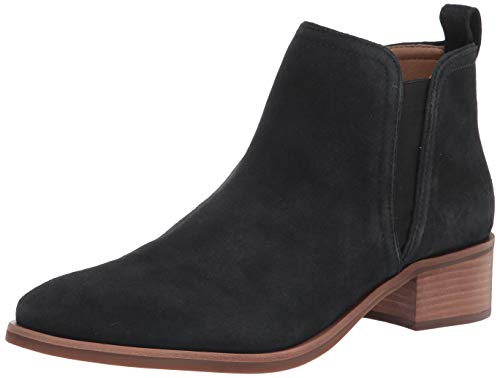 Lucky Brand womens Pogan Bootie Chelsea Boot, Black Leather, 8 US