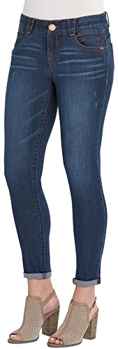 Democracy womens Democracy Women's Petite Ab Solution Ankle Skimmer Jeans, Indigo, 6 Petite US