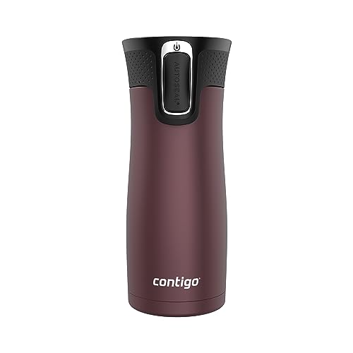 Contigo West Loop Stainless Steel Vacuum-Insulated Travel Mug with Spill-Proof Lid, Keeps Drinks Hot up to 5 Hours and Cold up to 12 Hours, 16oz Chocolate Truffle Metallic
