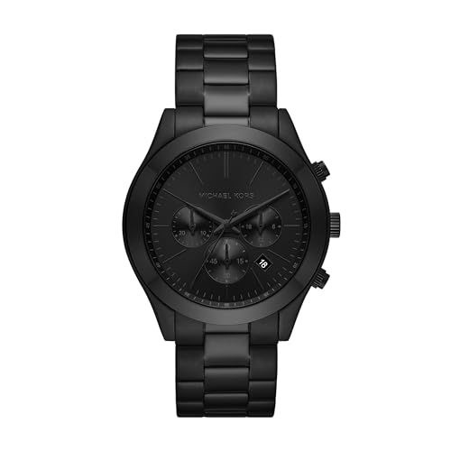 Michael Kors Slim Runway Chronograph Black Stainless Steel Men's Watch (Model: MK8919)