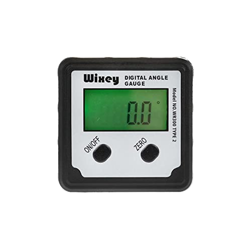 Wixey WR300 Digital Angle Finder Gauge with Magnetic Angle Finder Base and Backlit Digital Display Angle Ruler - 180 Degree Digital Electronic Level Accessory for Woodworking Tools