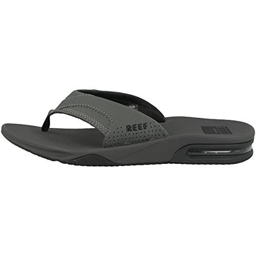 Reef Men's Sandals, Fanning, Grey/Black, 10