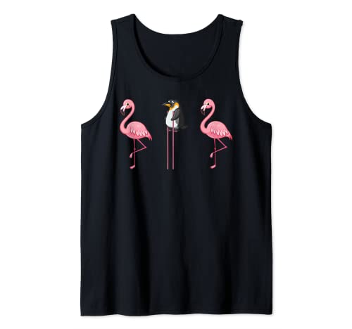 Flamingo Penguin On Stilts Tshirt Flamingo Lover Gifts Tank Top