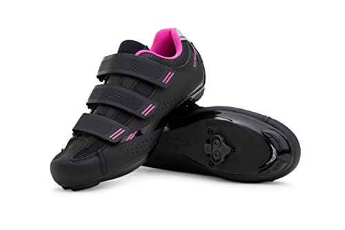 Tommaso Women's SPD Indoor Cycling Shoes Pista 100 Cycling Shoes for Echelon Bikes, with Pre-Installed SPD Clips - Bike Shoes for Women Cycling Shoes Women Indoor Cycling Shoes - Cycling Bike Pink 39