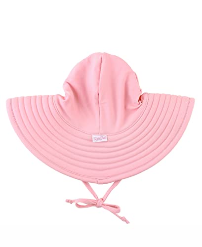RuffleButts Baby/Toddler Girls Pink Swim Hat - 3T-5