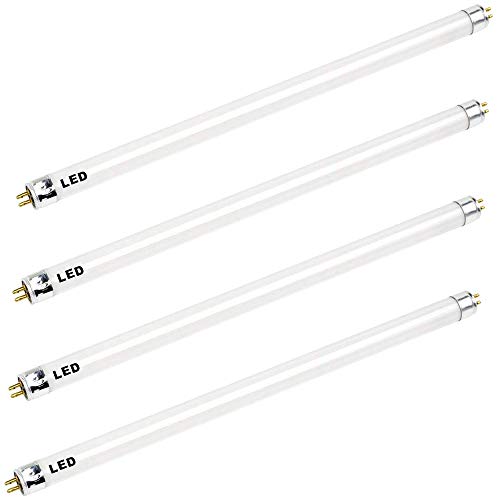 4 Pack T5 12 Inch LED F8T5CW LED Replacement F8T5 LED 5 Watts 530 Lumens Cool White 4100k F8 T5 Pack of 4 Bulbs