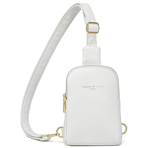 Haytijoe Crossbody Sling Bag for Women,Fanny Packs Purse Small Crossbody Bag Shoulder Purse for Women(White)