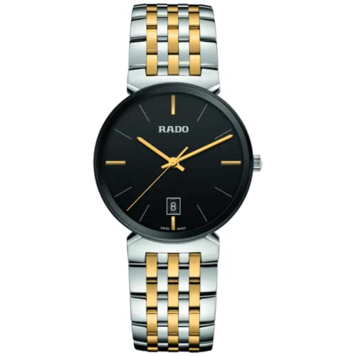 Rado Florence Swiss Quartz Dress Watch with Stainless Steel Strap, Silver and Gold, 20 (Model: R48912153), Silver and Gold