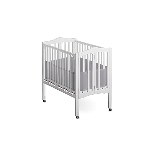 Mini Crib Breathable Mesh Liner by BreathableBaby, Classic 3mm Mesh, Gray, Size 4M Covers 4 Sides FITS MINI CRIBS WITH 38x24” MATTRESS ONLY