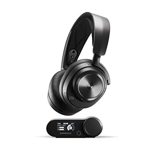 SteelSeries Arctis Nova Pro Wireless Multi-System Gaming Headset - Premium Hi-Fi Drivers - Active Noise Cancellation - Infinity Power - ClearCast Mic (Renewed)