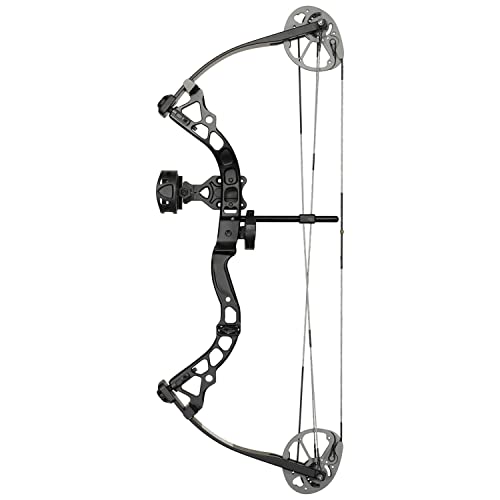 DIAMOND ARCHERY Youth Atomic Bow - Fully Adjustable Equipped Durable Compound Bow | 6-29 LBS Draw Weight | 12'-24' Draw Length | 191 FPS, Right Hand, Black