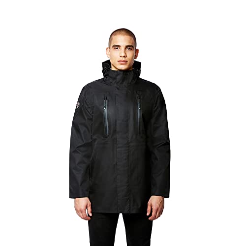 Triple F.A.T. Goose Valen Mens Rain Jacket - Rain Jackets For Men Waterproof - Rain Coats For Men - Men's Rain Coat (Small, Black)
