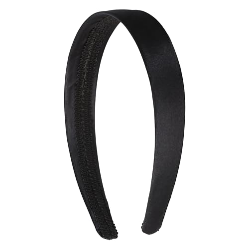 Motique Accessories 1 Inch Satin Hard Headband for Women and Girls