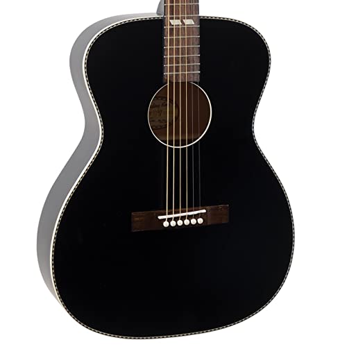 Recording King ROS-7-MBK Dirty 30's Series 7 000 Acoustic Guitar, Matte Black