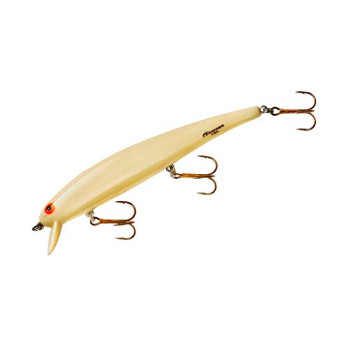 Bomber Lures Long A B15A Slender Minnow Jerbait Fishing Lure, Freshwater Fishing Lures, Fishing Gear and Accessories, 4 1/2', 1/2 oz, Bone Red Eye