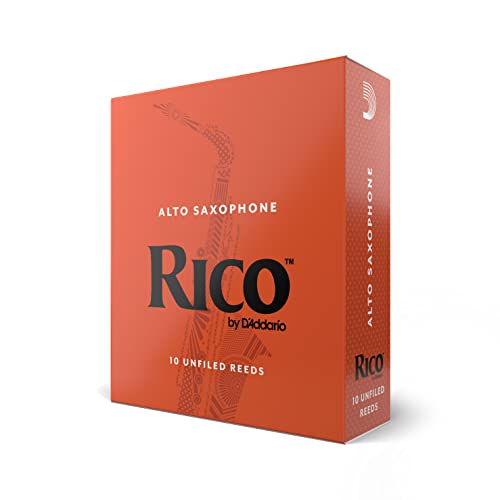 D’Addario Woodwinds - Rico Alto Sax Reeds - RJA1025 - Strength 2.5, 10-Pack